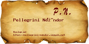 Pellegrini Nándor névjegykártya